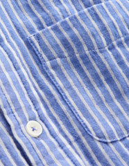 Double Cloth long Sleeve Shirt-Blue Stripe and Gingham / Boden Sale