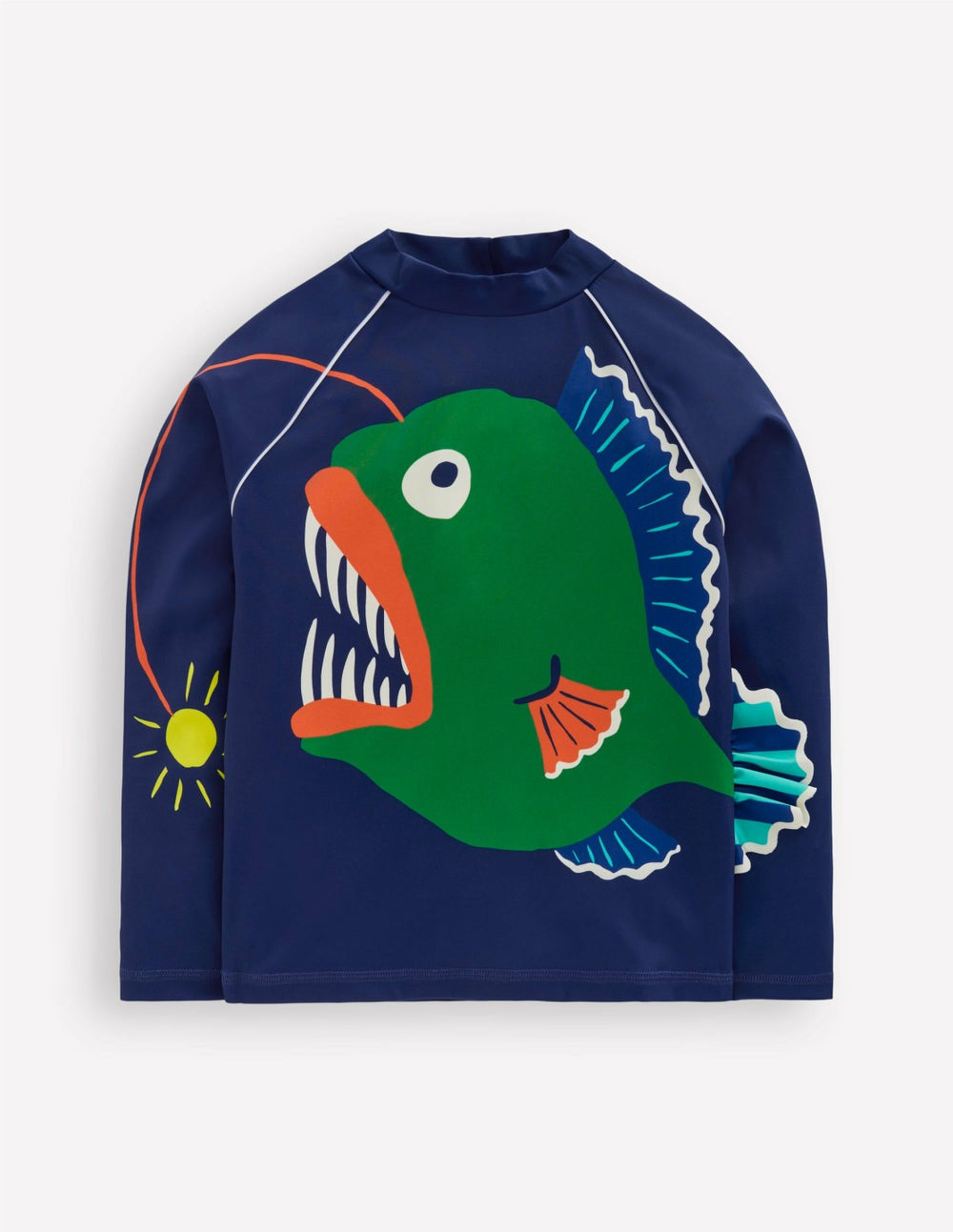 Sun Safe Fun Rash Vest-College Navy Fish / Boden Discount