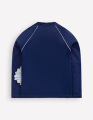 Sun Safe Fun Rash Vest-College Navy Fish / Boden Discount
