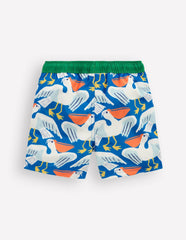 Swim Shorts-Kingfisher Blue Pelicans / Boden us