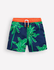 Swim Shorts-Starboard Blue Palm Trees / Boden Outlet