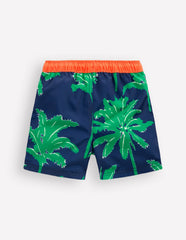 Swim Shorts-Starboard Blue Palm Trees / Boden Outlet