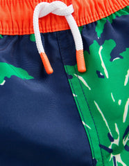 Swim Shorts-Starboard Blue Palm Trees / Boden Outlet