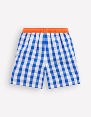 Swim Shorts-Blue Gingham / Boden Outlet