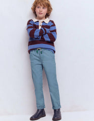 Slim Pull-on Pants-Bering sea / Boden
