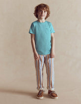 Relaxed Straight Jeans-Blue and Red Stripe / Boden Discount