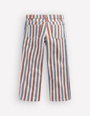 Relaxed Straight Jeans-Blue and Red Stripe / Boden Discount