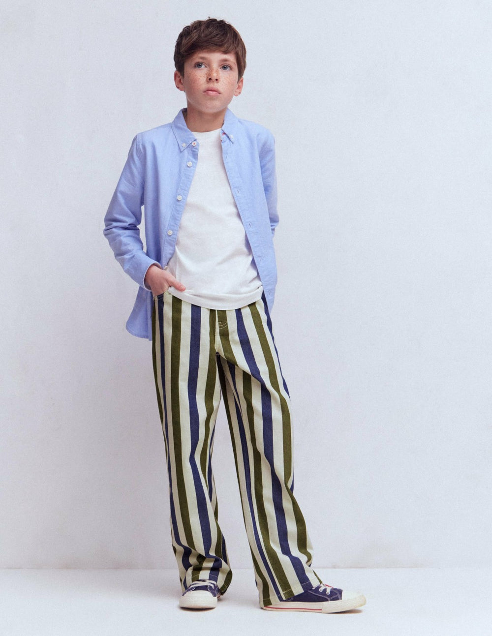 Relaxed Straight Jeans-Surf the Web and Winter Moss / Boden On sale