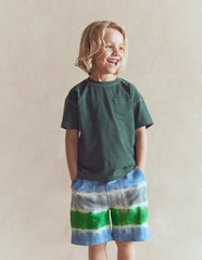 Tie Dye Shorts-Green and Blue / Boden Discount