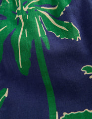 Cotton Linen Shorts-Green Palm Trees / Boden Sale