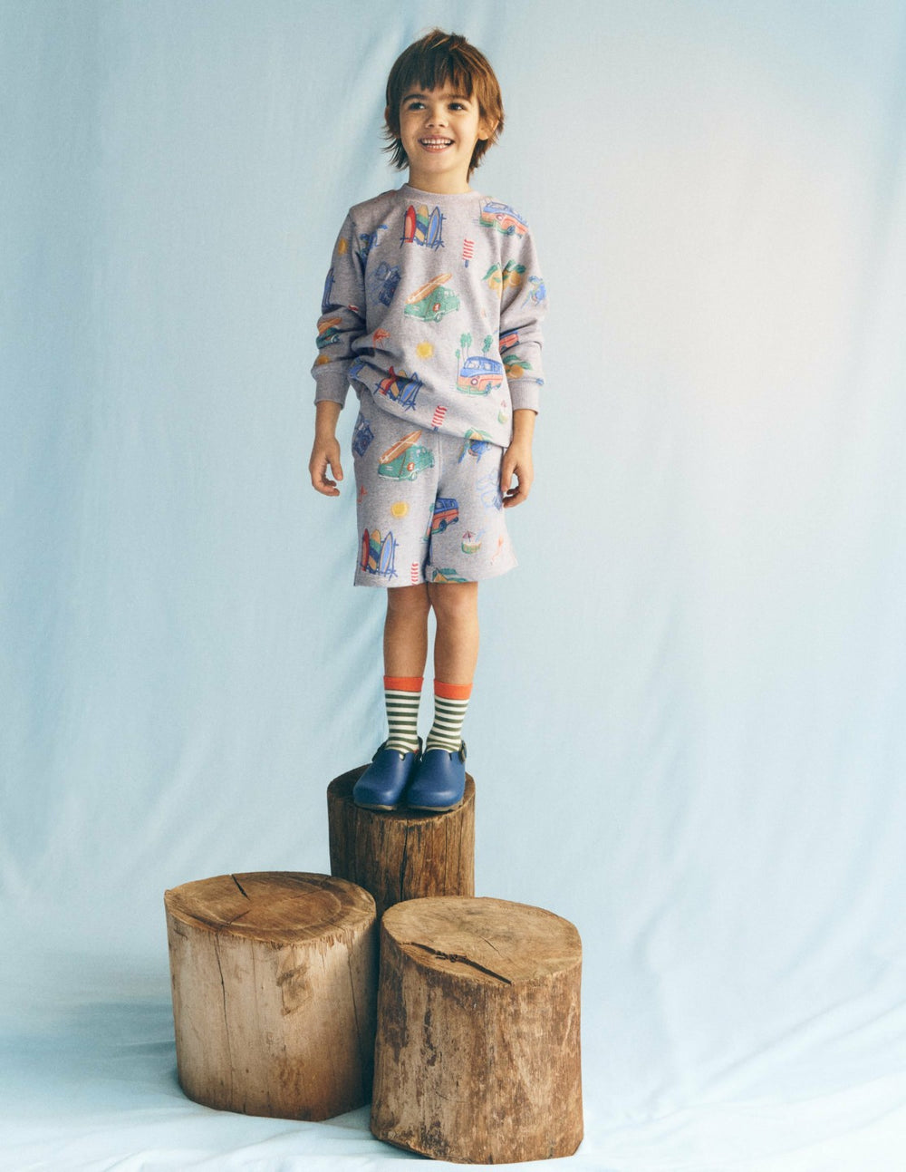 Printed Shorts-Chambray Holiday / Boden Discount