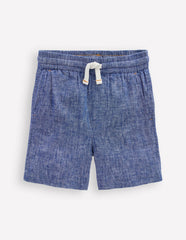Cotton Linen Shorts-Chambray / Boden us
