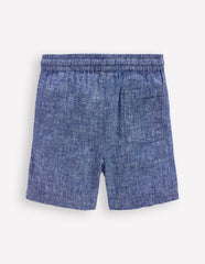 Cotton Linen Shorts-Chambray / Boden us
