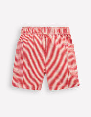 Cotton Pocket Shorts-Red Ticking / Boden Online
