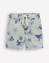 Cotton Linen Shorts-Beach Front / Boden us