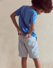 Smart Shorts-Light Blue Stripe / Boden Sale