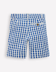 Textured Shorts-Blue Gingham / Boden Outlet