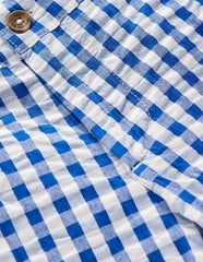 Textured Shorts-Blue Gingham / Boden Outlet