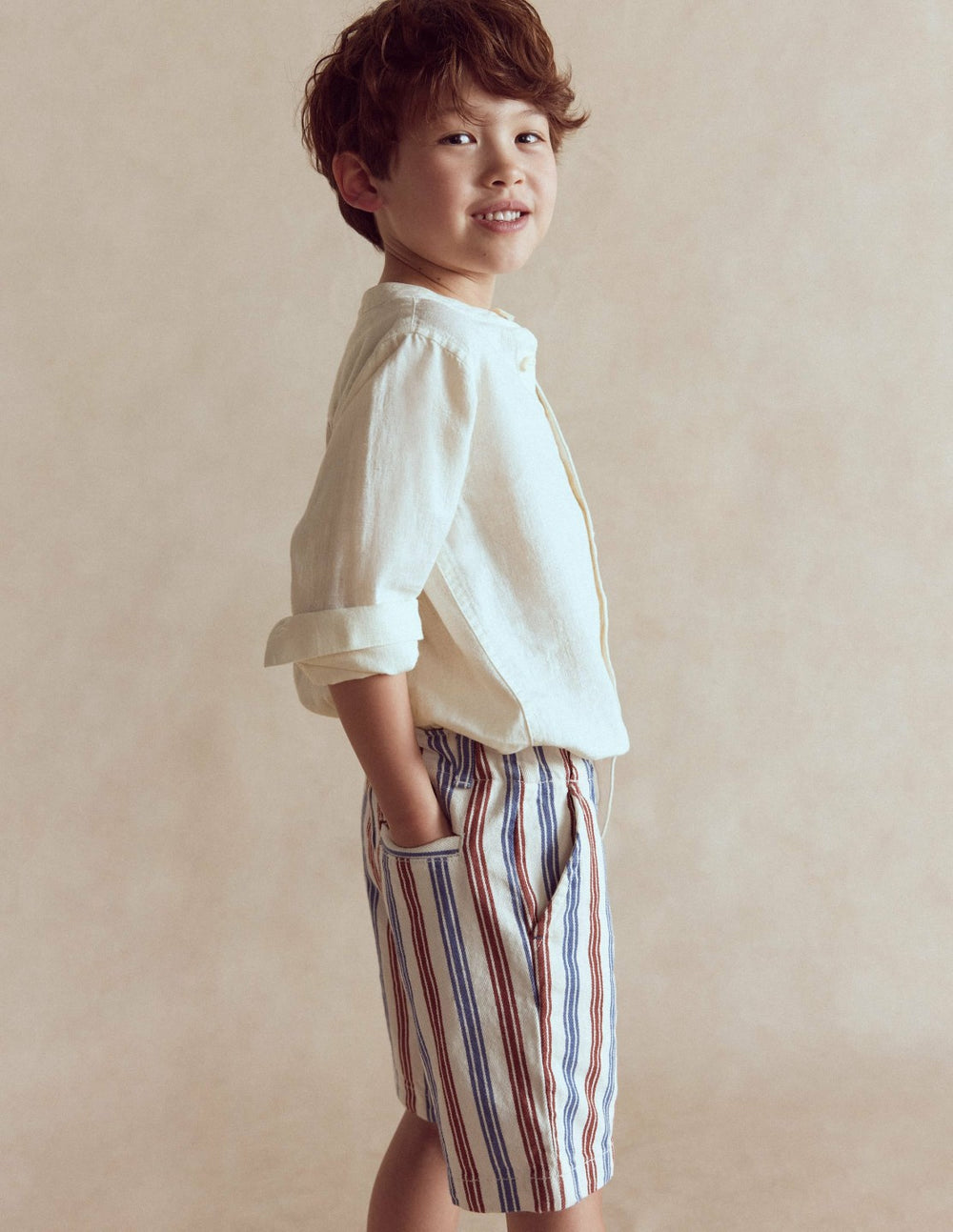 Smart Shorts-Blue and Red Stripe / Boden us