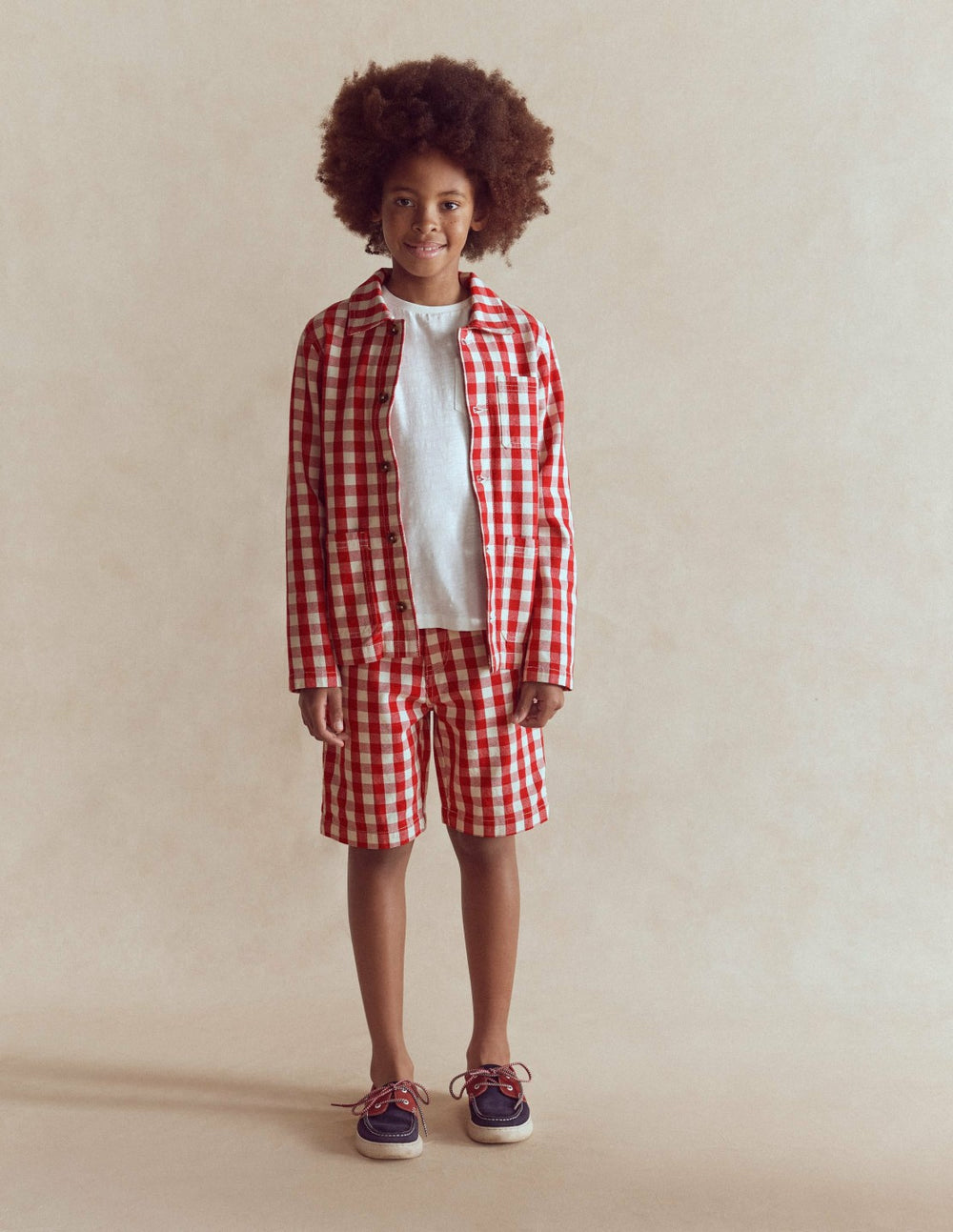 Twill Jacket-Red Gingham / Boden Online