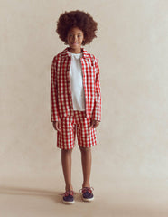 Twill Jacket-Red Gingham / Boden Online