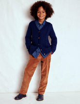 Heritage Cable Cardigan-College Navy / Boden Outlet