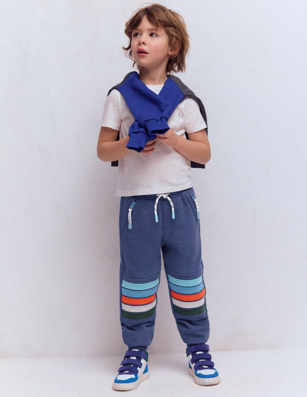Warrior Knee Joggers-Starboard Blue Stripe Knee / Boden Online