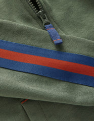 Raglan Zip-through Hoody-Bottle Green / Boden On sale