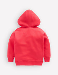 Badge Superstitch Hoodie-Jam Red Holiday / Boden On sale