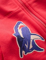 Badge Superstitch Hoodie-Jam Red Holiday / Boden On sale