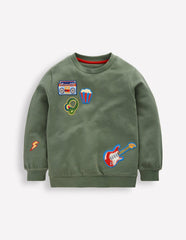Badge Sweatshirt-Laurel Wreath Activity / Boden Outlet