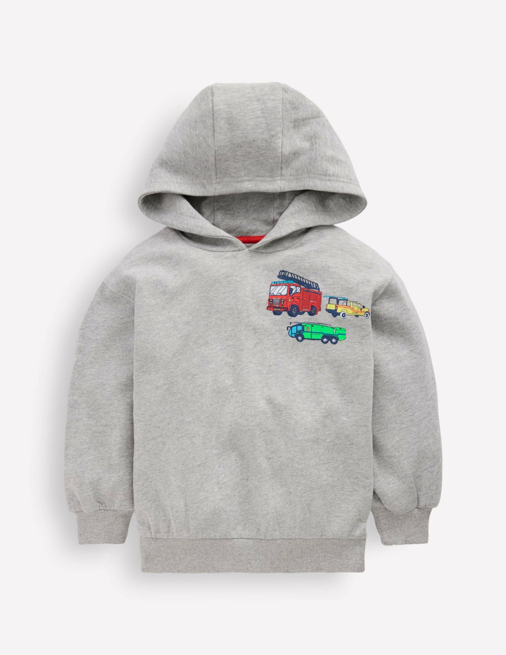 Front and Back Hoodie-Grey Marl Firetrucks / Boden Discount