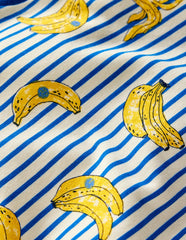 Snug Short John Pajamas-Multi Banana Stripe / Boden On sale