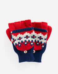 Fair Isle Mittens-College Navy Fair Isle / Boden Online