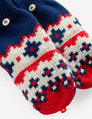 Fair Isle Mittens-College Navy Fair Isle / Boden Online