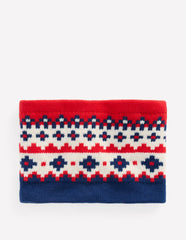 Fair Isle Snood-College Navy Fair Isle / Boden Outlet