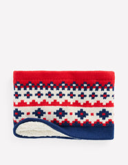 Fair Isle Snood-College Navy Fair Isle / Boden Outlet