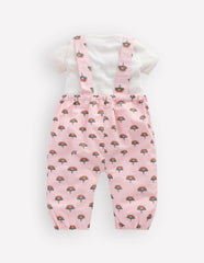 Embroidered Romper Set-Pink Elephant / Boden Online