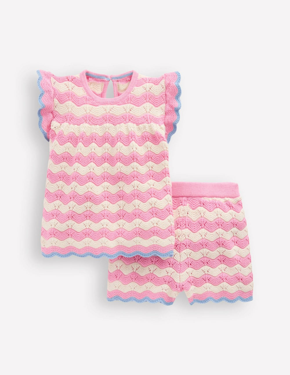 Pointelle Knitted Play Set-Pink Wave / Boden Outlet