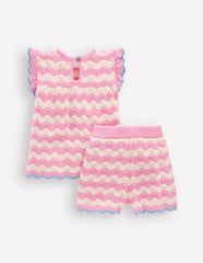 Pointelle Knitted Play Set-Pink Wave / Boden Outlet