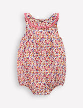 Frill Neck Bubble Romper-Pink Ditsy Floral / Boden us