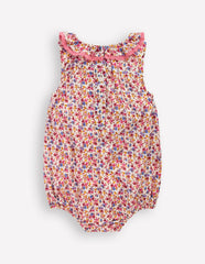 Frill Neck Bubble Romper-Pink Ditsy Floral / Boden us