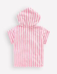 Novelty Towelling Throw-on-Pink Flower / Boden Outlet