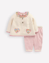 Pretty Knitted Play Set-Ecru Marl Hearts / Boden us