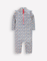 Girls Sun Safe Surfsuit-Stripe Cherries / Boden Outlet