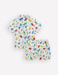 Woven Shirt Play Set-Ivory Multi Jungle Animals / Boden Sale