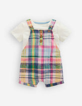 Short Woven Overalls Set-Madras Check / Boden On sale