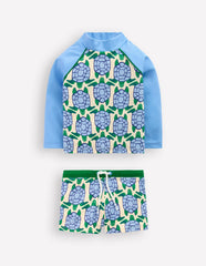 Rash Vest Set-Blue Geo Turtles / Boden Online