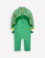 Logo Sun Safe Surfsuit-Aloe Green Dino / Boden Outlet