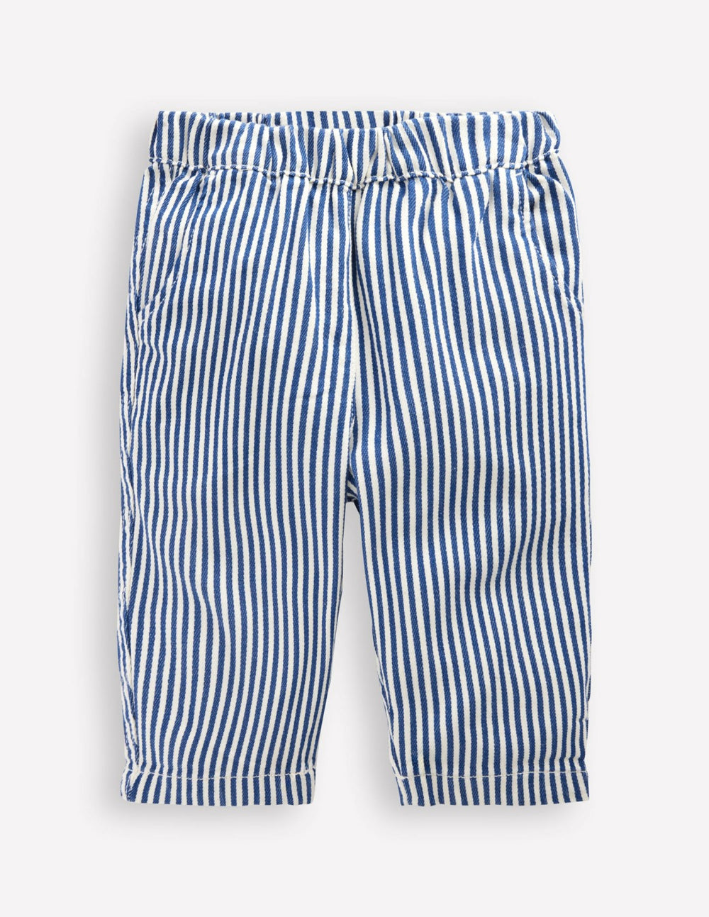 Cotton Pull-on Pants-Blue and Ivory Stripe / Boden